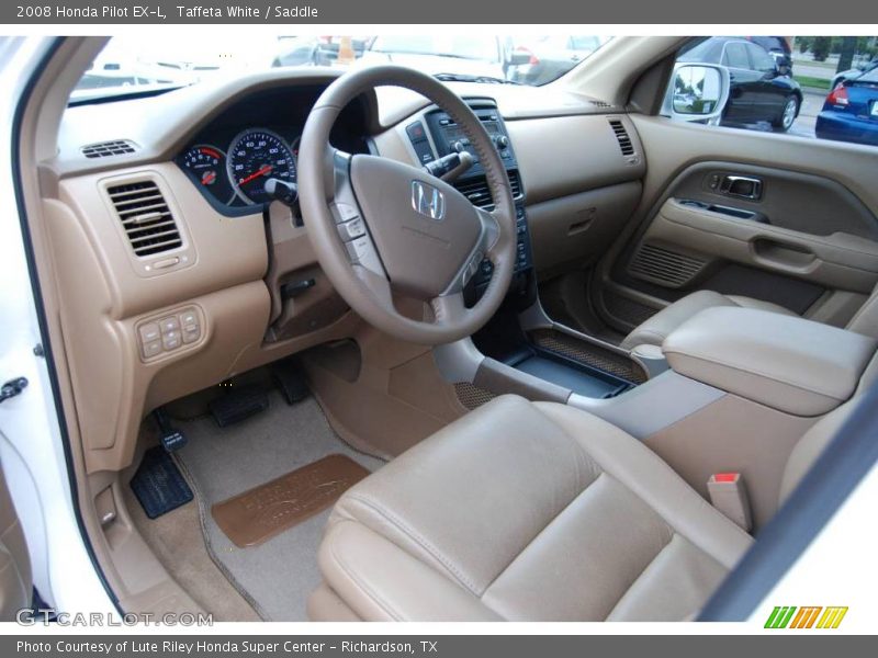 Taffeta White / Saddle 2008 Honda Pilot EX-L