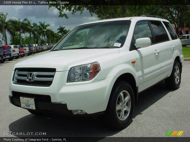 Taffeta White / Saddle 2008 Honda Pilot EX-L