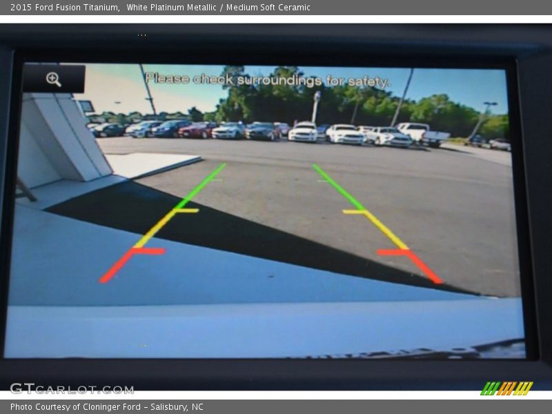 White Platinum Metallic / Medium Soft Ceramic 2015 Ford Fusion Titanium