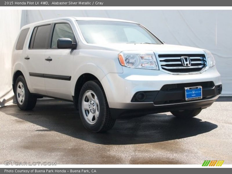 Alabaster Silver Metallic / Gray 2015 Honda Pilot LX 4WD