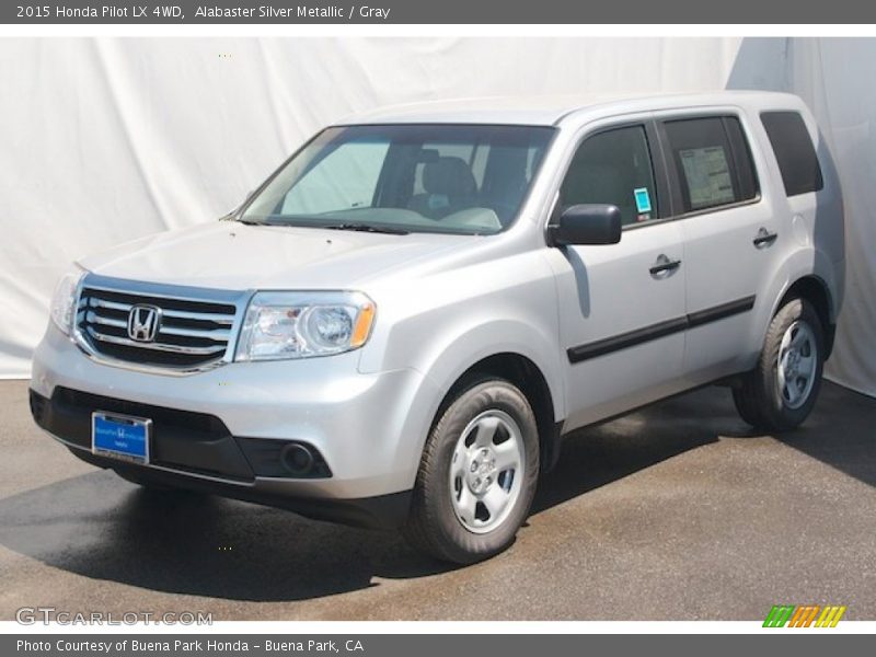 Alabaster Silver Metallic / Gray 2015 Honda Pilot LX 4WD