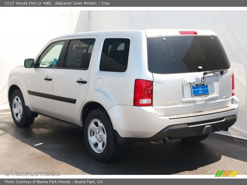 Alabaster Silver Metallic / Gray 2015 Honda Pilot LX 4WD