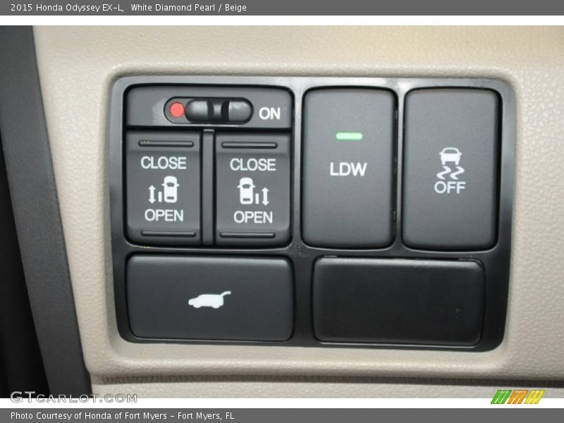 White Diamond Pearl / Beige 2015 Honda Odyssey EX-L