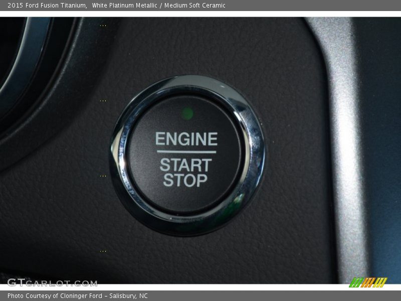 White Platinum Metallic / Medium Soft Ceramic 2015 Ford Fusion Titanium