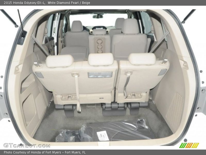 White Diamond Pearl / Beige 2015 Honda Odyssey EX-L