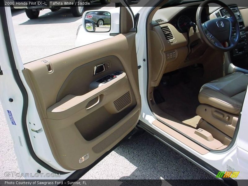 Taffeta White / Saddle 2008 Honda Pilot EX-L