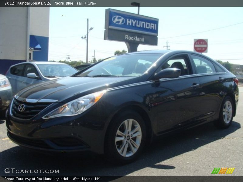 Pacific Blue Pearl / Gray 2012 Hyundai Sonata GLS