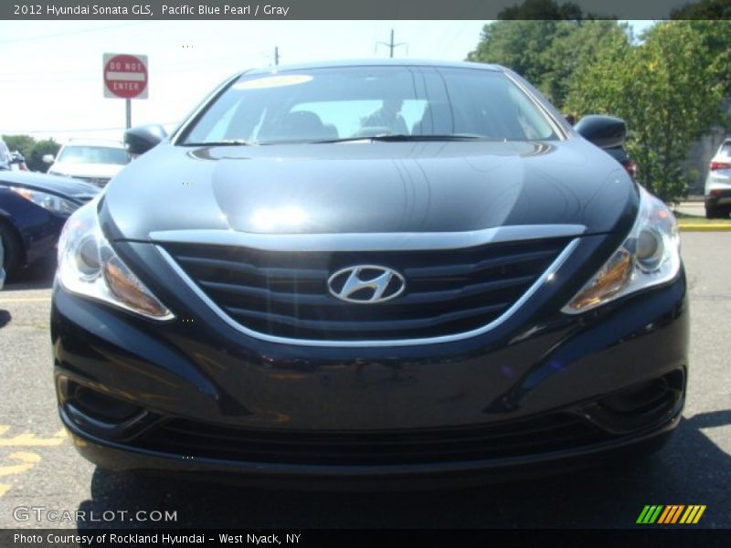 Pacific Blue Pearl / Gray 2012 Hyundai Sonata GLS