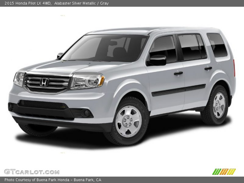 Alabaster Silver Metallic / Gray 2015 Honda Pilot LX 4WD