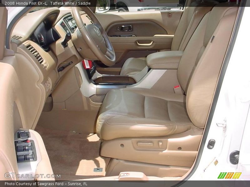 Taffeta White / Saddle 2008 Honda Pilot EX-L