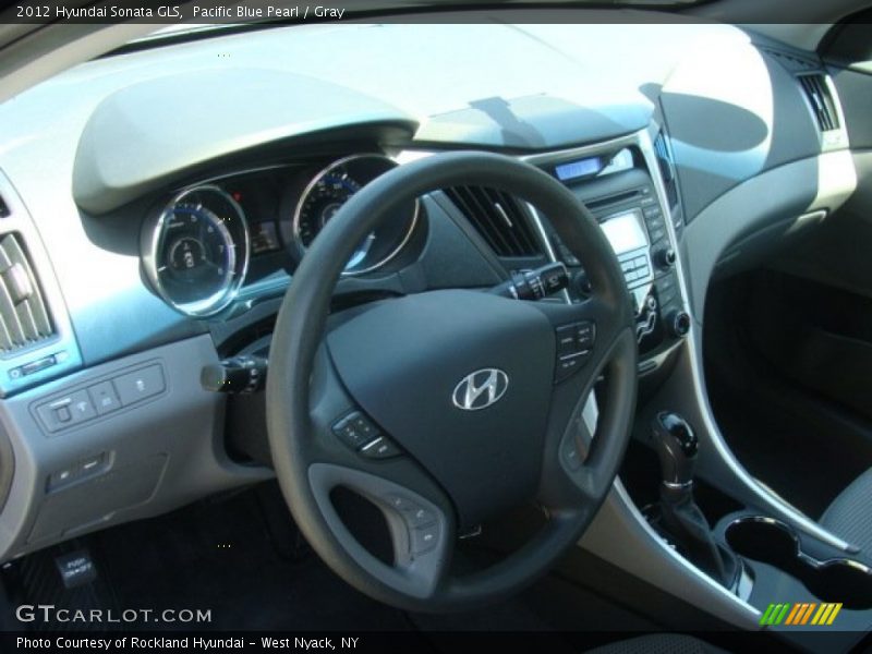 Pacific Blue Pearl / Gray 2012 Hyundai Sonata GLS