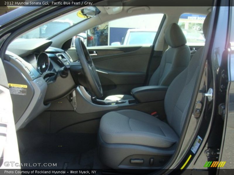 Pacific Blue Pearl / Gray 2012 Hyundai Sonata GLS