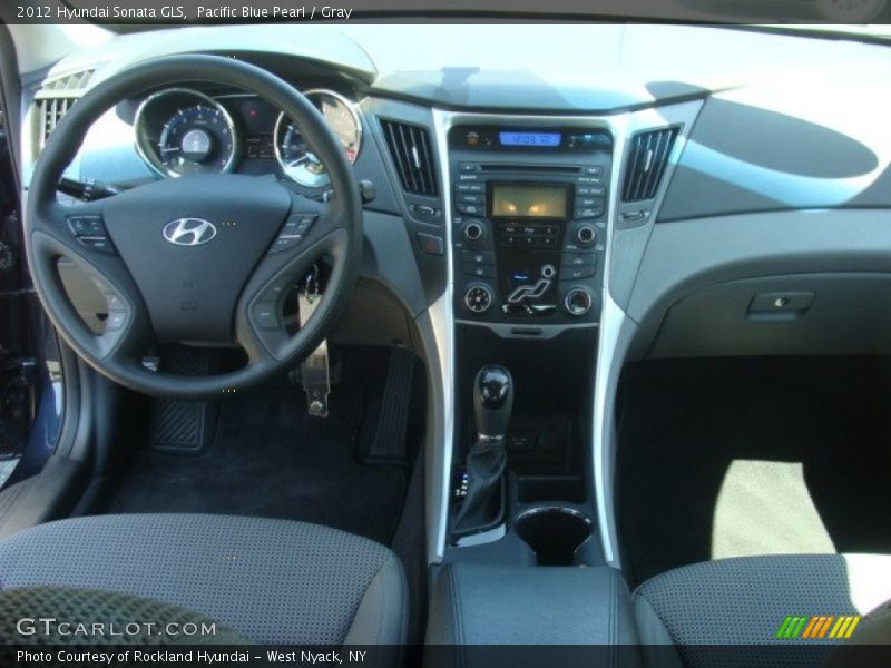 Pacific Blue Pearl / Gray 2012 Hyundai Sonata GLS