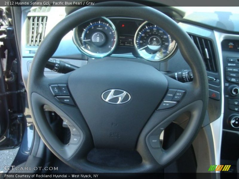 Pacific Blue Pearl / Gray 2012 Hyundai Sonata GLS