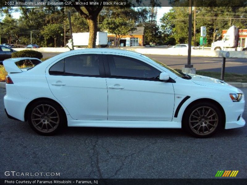 Wicked White / Black Recaro 2012 Mitsubishi Lancer Evolution GSR