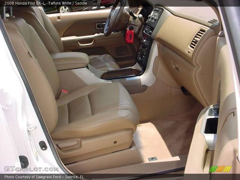 Taffeta White / Saddle 2008 Honda Pilot EX-L
