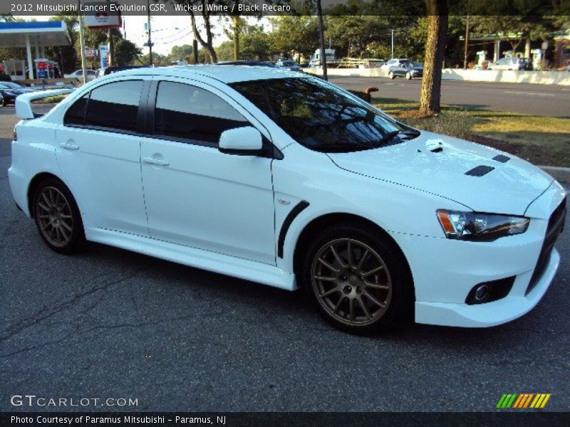 Wicked White / Black Recaro 2012 Mitsubishi Lancer Evolution GSR