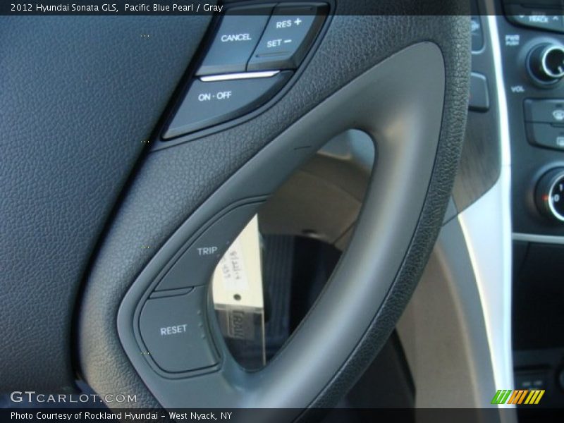 Pacific Blue Pearl / Gray 2012 Hyundai Sonata GLS