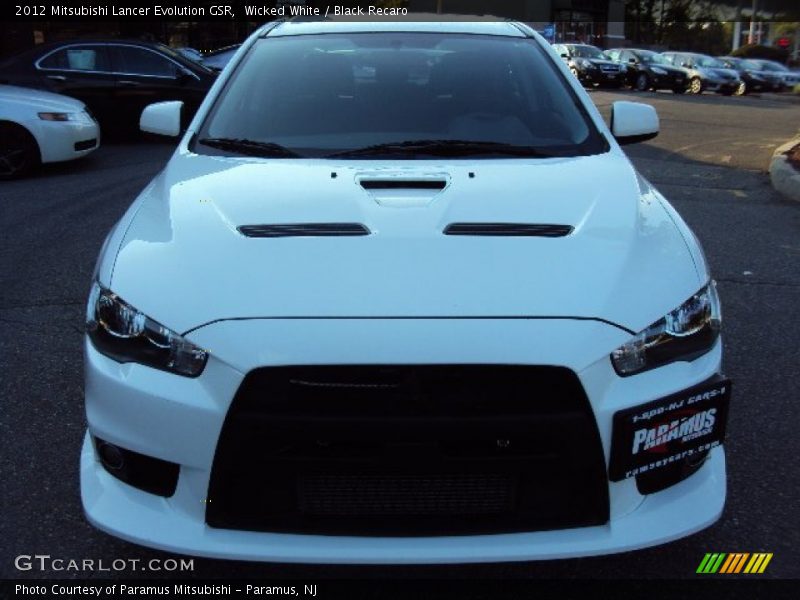 Wicked White / Black Recaro 2012 Mitsubishi Lancer Evolution GSR