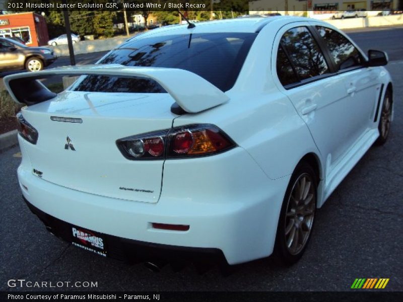 Wicked White / Black Recaro 2012 Mitsubishi Lancer Evolution GSR