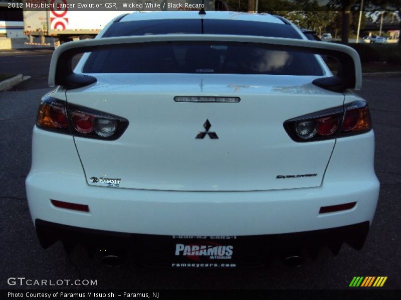 Wicked White / Black Recaro 2012 Mitsubishi Lancer Evolution GSR