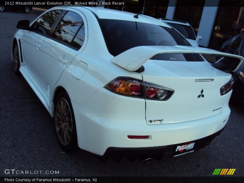 Wicked White / Black Recaro 2012 Mitsubishi Lancer Evolution GSR