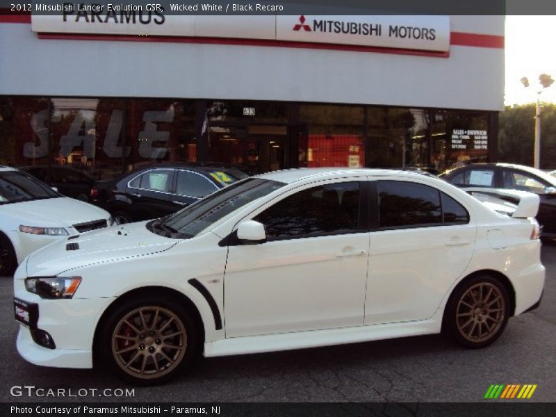 Wicked White / Black Recaro 2012 Mitsubishi Lancer Evolution GSR