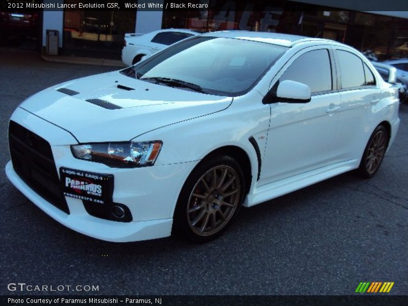 Wicked White / Black Recaro 2012 Mitsubishi Lancer Evolution GSR