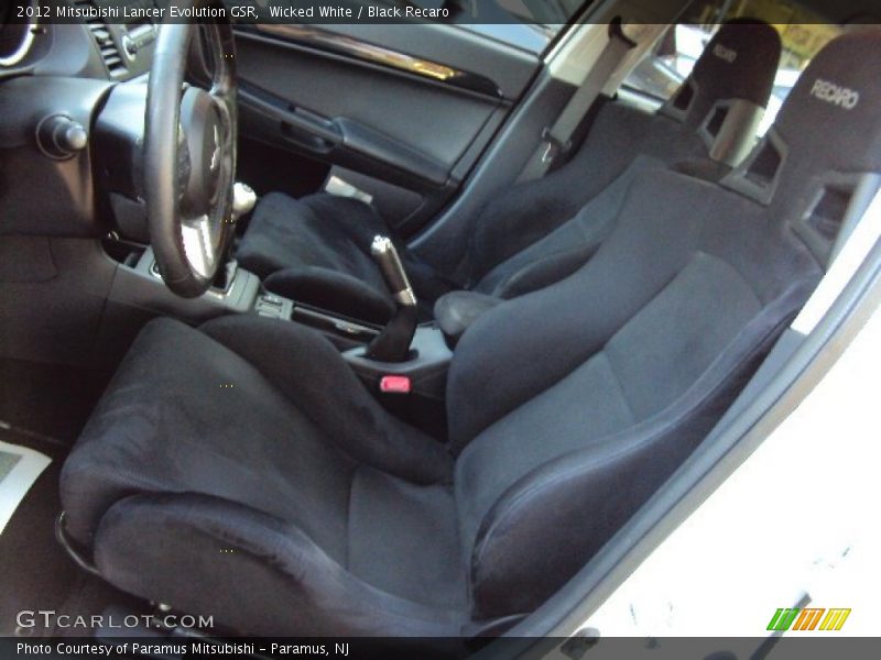  2012 Lancer Evolution GSR Black Recaro Interior