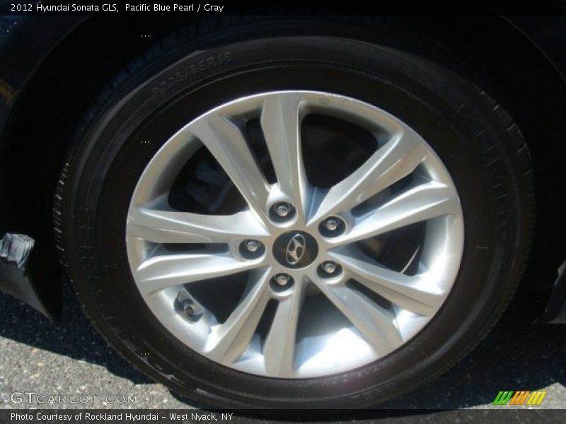 Pacific Blue Pearl / Gray 2012 Hyundai Sonata GLS