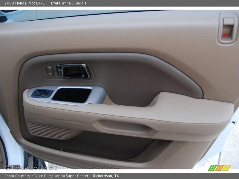 Taffeta White / Saddle 2008 Honda Pilot EX-L