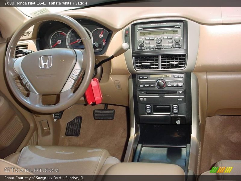 Taffeta White / Saddle 2008 Honda Pilot EX-L