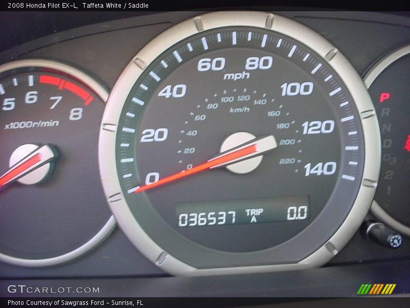 Taffeta White / Saddle 2008 Honda Pilot EX-L