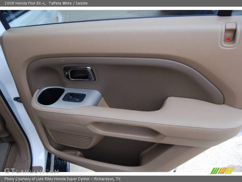 Taffeta White / Saddle 2008 Honda Pilot EX-L