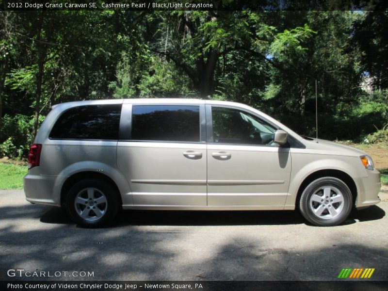 Cashmere Pearl / Black/Light Graystone 2012 Dodge Grand Caravan SE