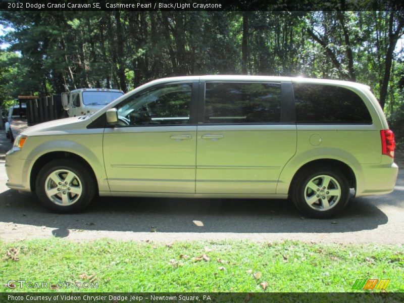 Cashmere Pearl / Black/Light Graystone 2012 Dodge Grand Caravan SE