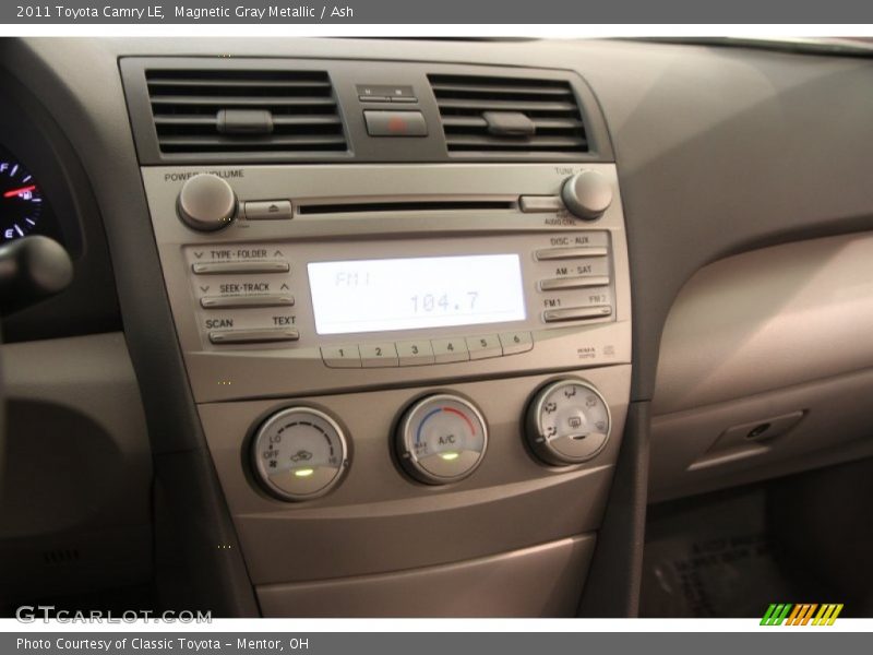 Magnetic Gray Metallic / Ash 2011 Toyota Camry LE