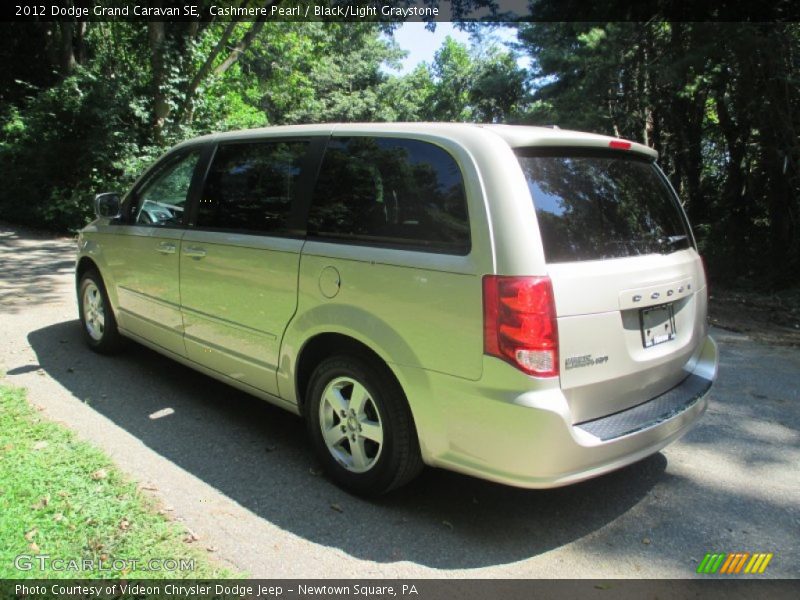 Cashmere Pearl / Black/Light Graystone 2012 Dodge Grand Caravan SE