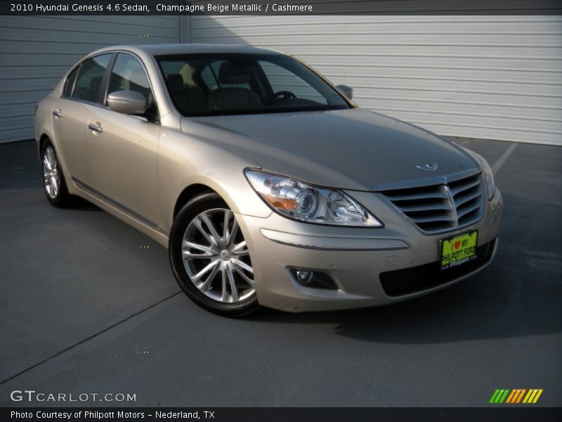 Champagne Beige Metallic / Cashmere 2010 Hyundai Genesis 4.6 Sedan