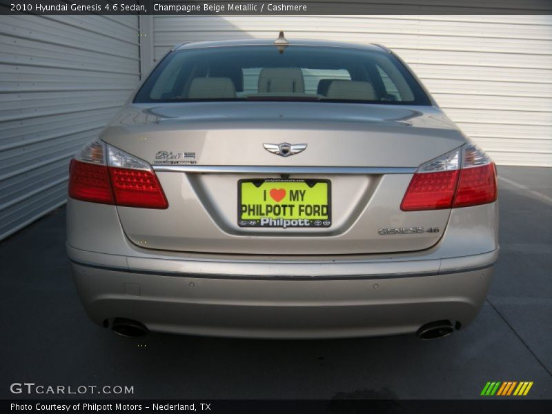 Champagne Beige Metallic / Cashmere 2010 Hyundai Genesis 4.6 Sedan