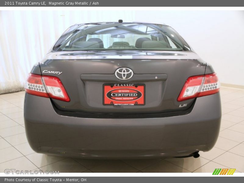 Magnetic Gray Metallic / Ash 2011 Toyota Camry LE