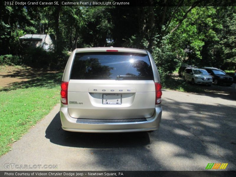 Cashmere Pearl / Black/Light Graystone 2012 Dodge Grand Caravan SE
