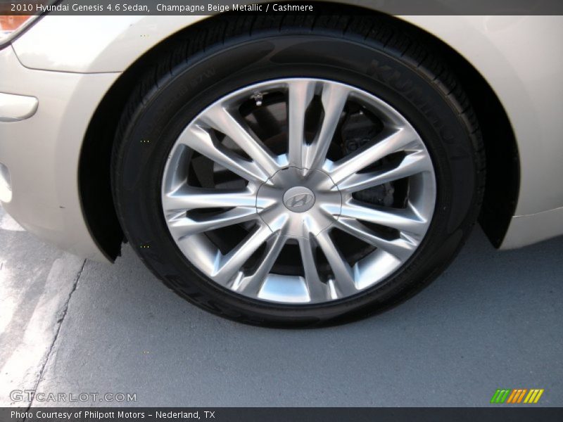 Champagne Beige Metallic / Cashmere 2010 Hyundai Genesis 4.6 Sedan