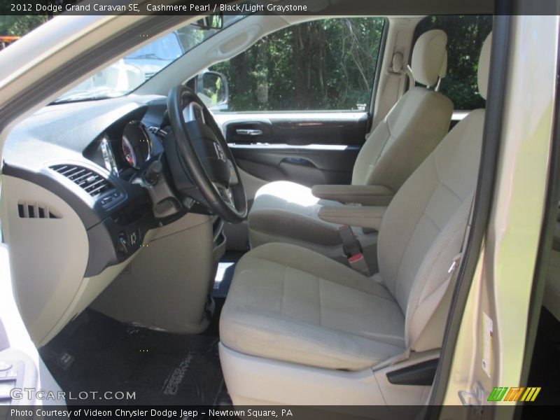 Cashmere Pearl / Black/Light Graystone 2012 Dodge Grand Caravan SE