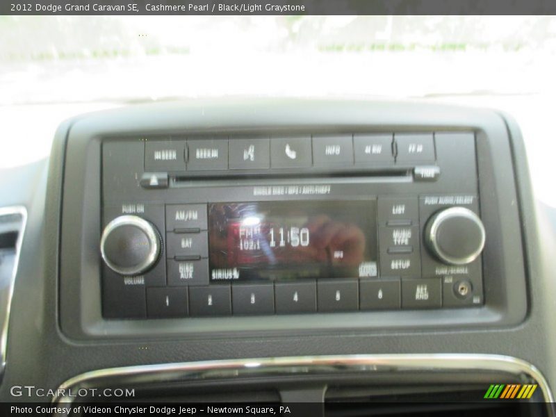 Cashmere Pearl / Black/Light Graystone 2012 Dodge Grand Caravan SE