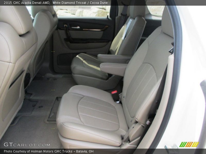 White Diamond Tricoat / Cocoa Dune 2015 GMC Acadia Denali AWD
