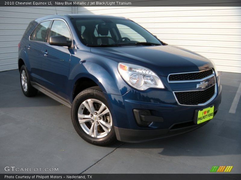 Navy Blue Metallic / Jet Black/Light Titanium 2010 Chevrolet Equinox LS