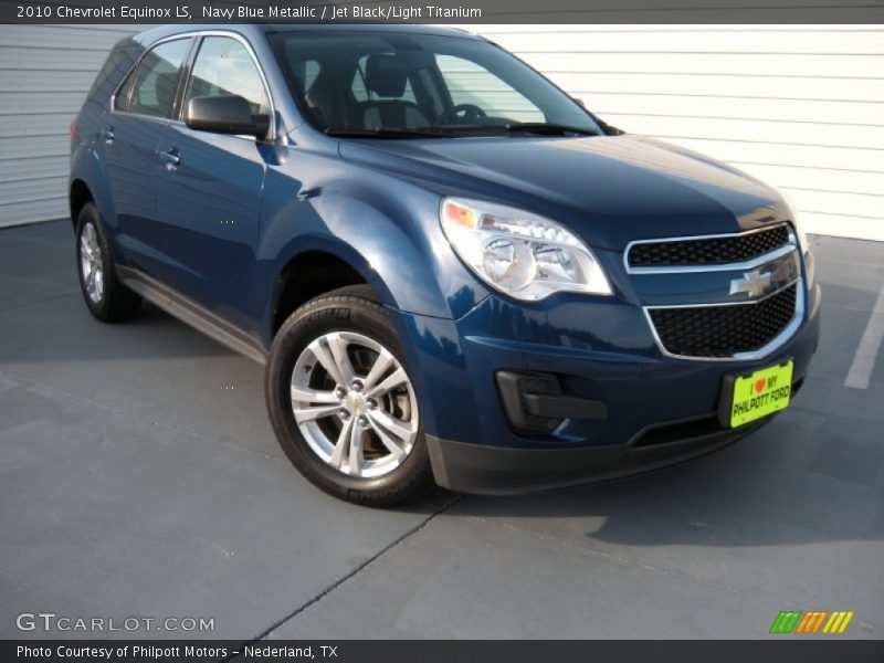 Navy Blue Metallic / Jet Black/Light Titanium 2010 Chevrolet Equinox LS
