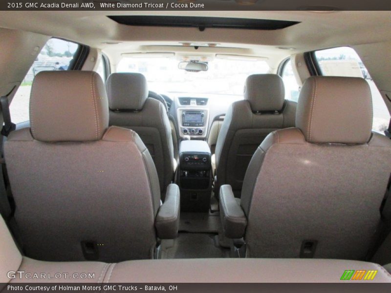 White Diamond Tricoat / Cocoa Dune 2015 GMC Acadia Denali AWD