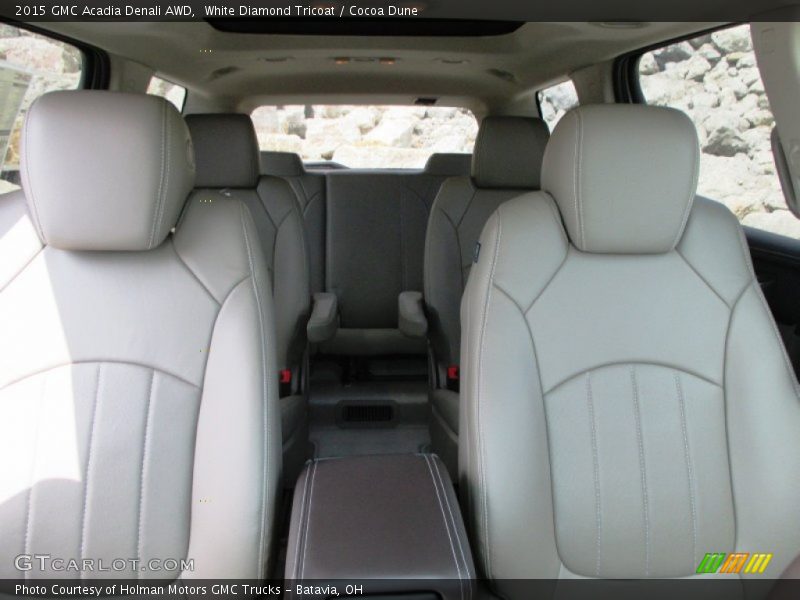 White Diamond Tricoat / Cocoa Dune 2015 GMC Acadia Denali AWD